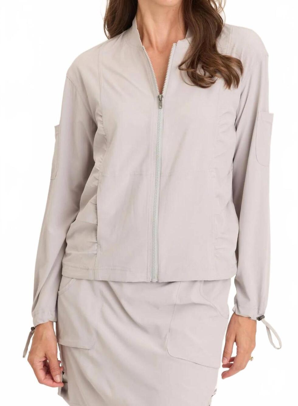NEW WEARABLES bach 4 way stretch bomber jacket in arctic